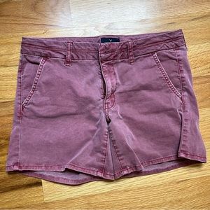 American Eagle midi stretch mauve shorts size 6